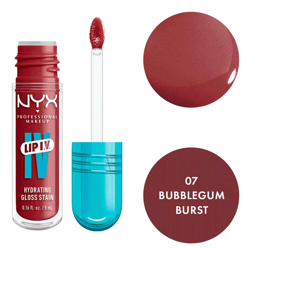 NYX Lip IV Hydrating Gloss Serum Stain Bubble Gum Burst