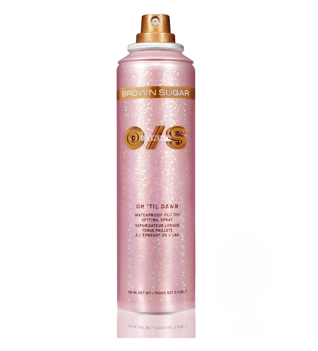 One/Size Celebration Until Dawn Waterproof Glitter Setting Spray in Brown Sugar