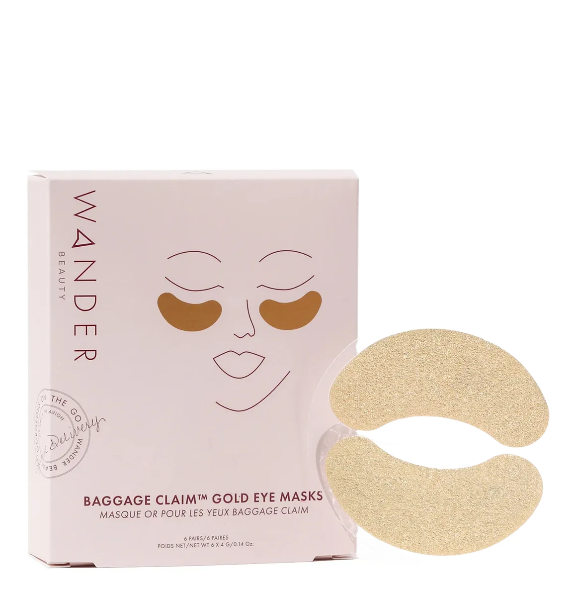 Gold Baggage Claim Hydrogel Eye Patches